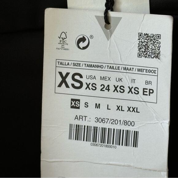 Zara Black Mesh Ruched Sleeveless Cinched Sides Mini Dress Women’s Size XS - Picture 6 of 11